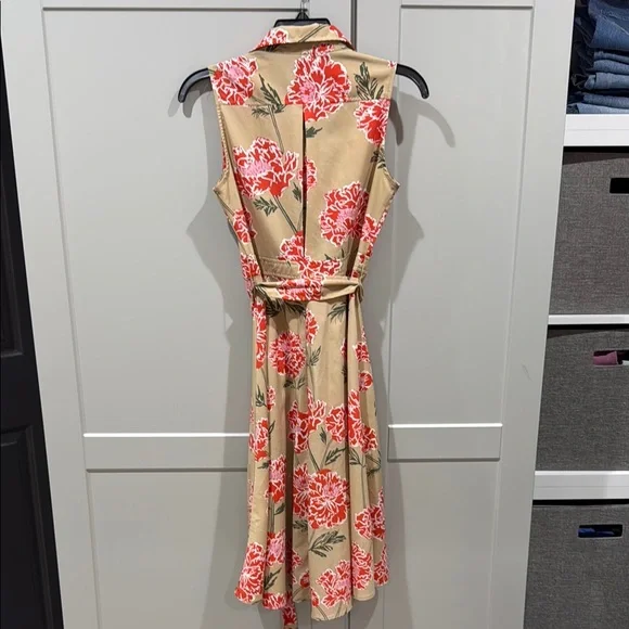 Banana Republic Red Pink Tie Front Sundress - Picture 4 of 5